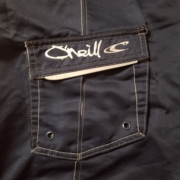 O'Neill Navy Blue Swim Surf Logo Board Shorts 2000s Men's Size 32 Inseam 11.5 - Picture 4 of 10